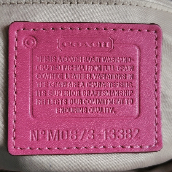 Coach 13382 Bonnie Satchel Pink Colorblock Leather Shoulder Bag Y2K - Picture 16 of 16